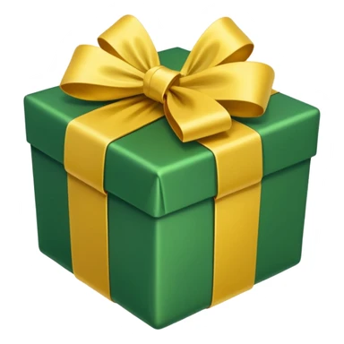 GREEN PRESENT WITH YELLOW BOW sticker