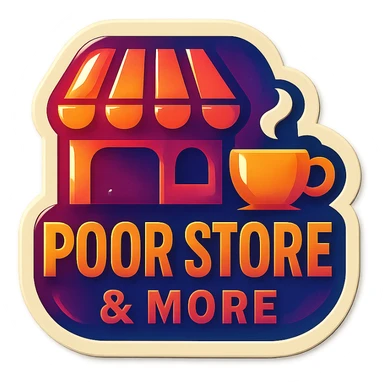 Cafe named poor store & More sticker