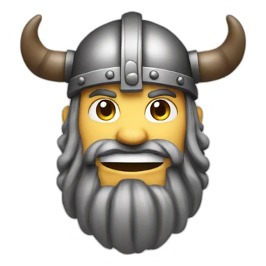 Happy stocky viking sticker