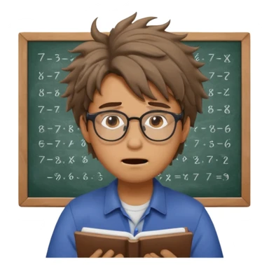 super stressed out guy doing math sticker