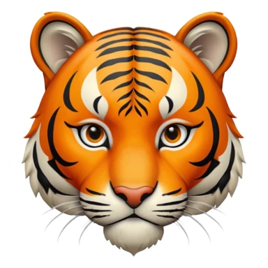 Tigre adulto feroz con la cara mas real no de caricatiraen la cima  sticker