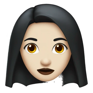 woman vampire with black hair  sticker