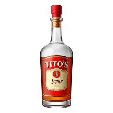 Tito’s liquor bottle sticker