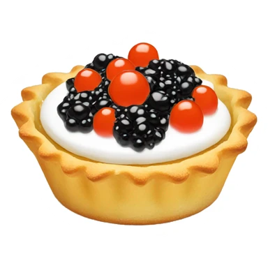 tartlet with caviar sticker