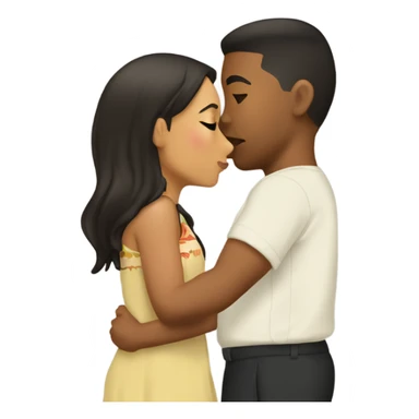 Samoan girl kissing Fijian boy sticker