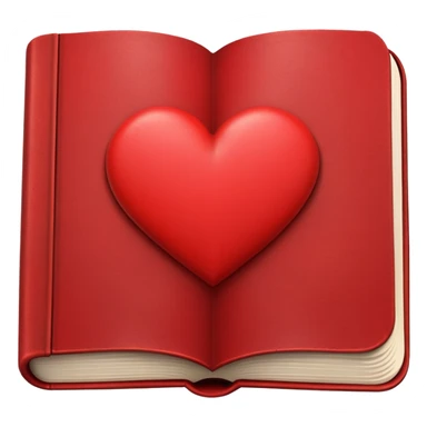 closed book with heart on cover sticker