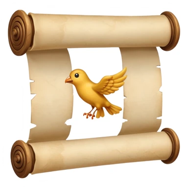 create an emoji of a flying scroll sticker