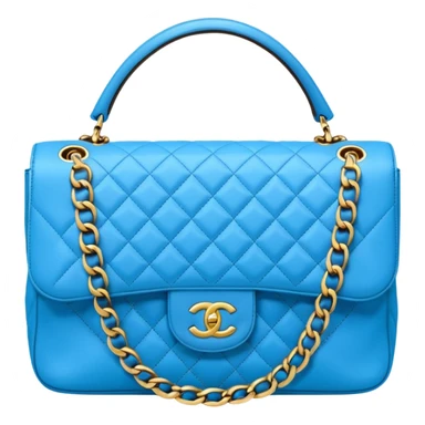 chanel bag sky blue sticker