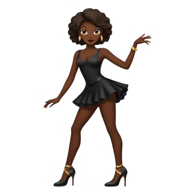 dancing silhouette with high heels sticker