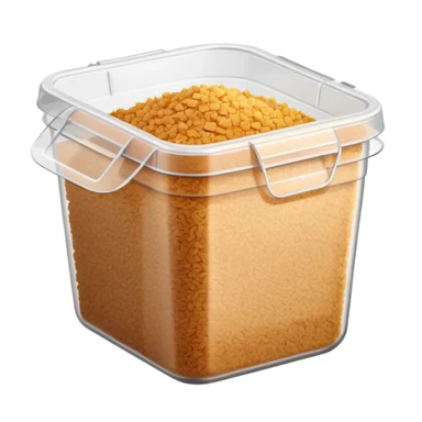 breadcrumbs in a plastic container sticker
