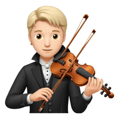 male violinist sticker