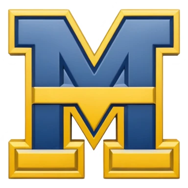 make an emoji of the michigan logo sticker