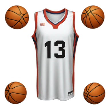 basketball jersey number 13 sticker