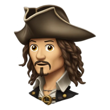 johnny depp as pirates of carriban sticker