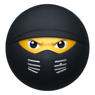 Black fabric Limbless ninja ball sphere sticker