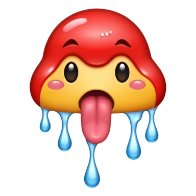 Tongue dripping wet sticker