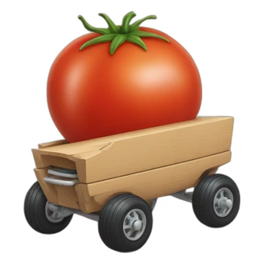 tomato with 4 wheels sticker