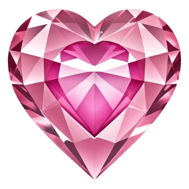 diamond heart with one mini pink heart inside of it  sticker