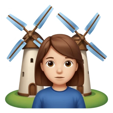 small Kid with Windmills sticker