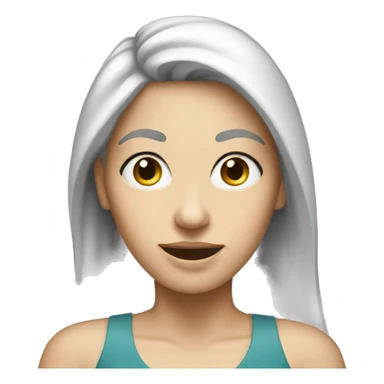 white woman showing viewer phone sticker