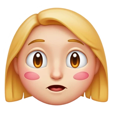 bashful blushing emoji looking down sticker