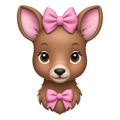 Cute Doe with a pink bow sticker