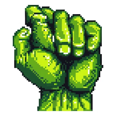 hulk green fist sticker