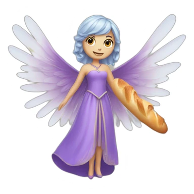 Une fée avec des ailes et magique baguette sticker