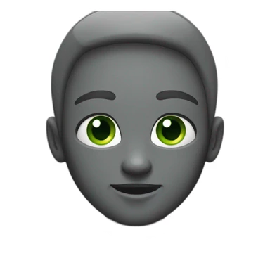 chat noire yeux vert légèrement enrobé sticker