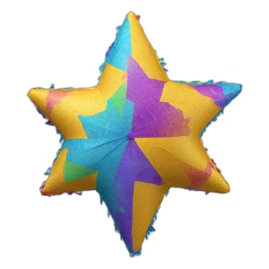 A seven-cone star pinata sticker