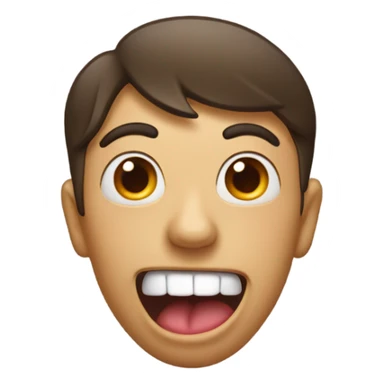 Tongue out dribble eyes rolled back sticker