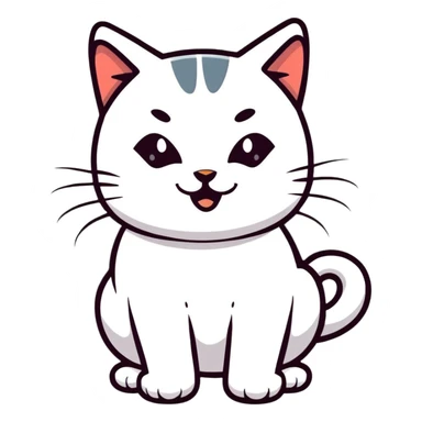 cat with funny expression sticker
