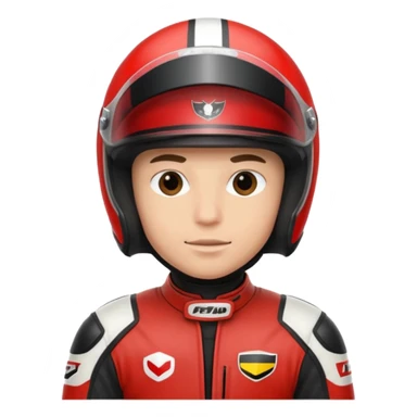 motorcycle racer with full face helmet sticker