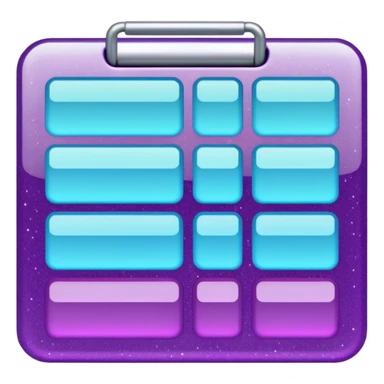 glitter purple and cian spreadsheet sticker