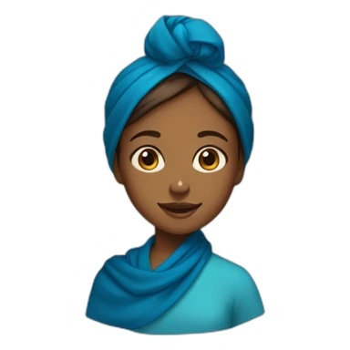 Brown girl with blue headscarf turns 10 sticker