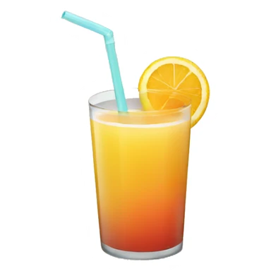 Beach with juice  sticker