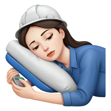 woman labour worker passed out sticker