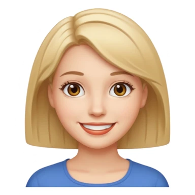 a smiling, bobbed-haired woman sticker