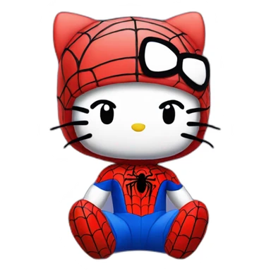 Hello kitty with a spider man cap (very cute) sticker