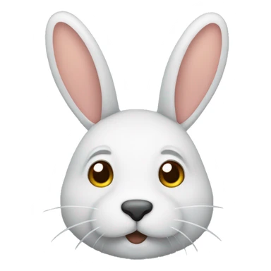 Conejo con audífonos  sticker