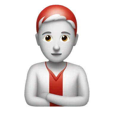 facing Red and white calendar icon sticker