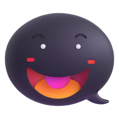conversation bubble with a happy face sticker