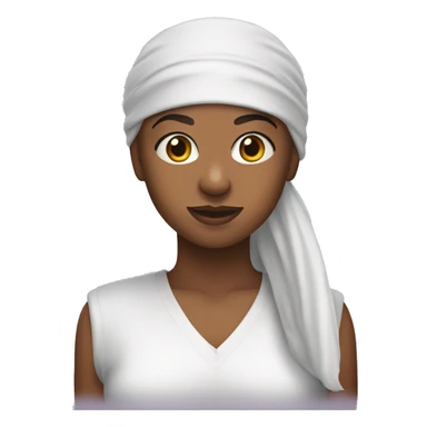 Beunette girl with durag sticker