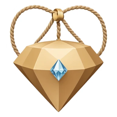 geometric rope pattern shaped like a diamond sticker