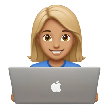 generate a person emoji with his laptop sticker