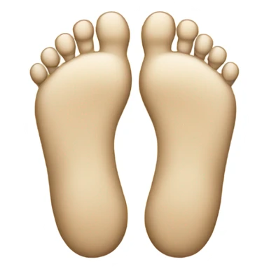 a yellow emoji with its face and with toes sticking out sticker