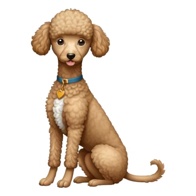 Super Skinny - Light Brown - Poodle - Sitting - No Collar sticker