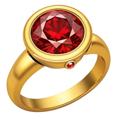 red ring marry red diamond metal prata sticker