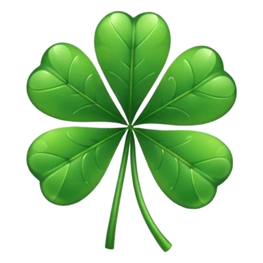 Make a Emoji of five leaf clover sticker
