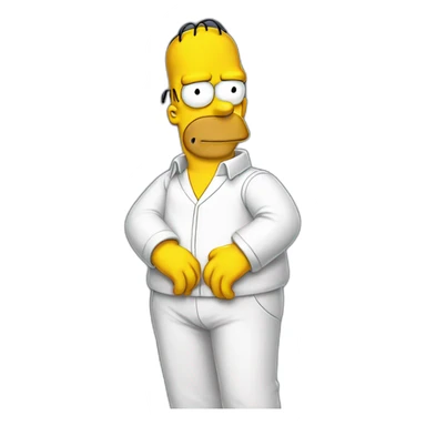simpsons waing with hand sticker
